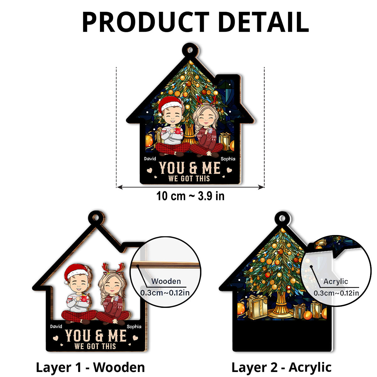 You & Me So We Got This - Personalized Custom Suncatcher Ornament