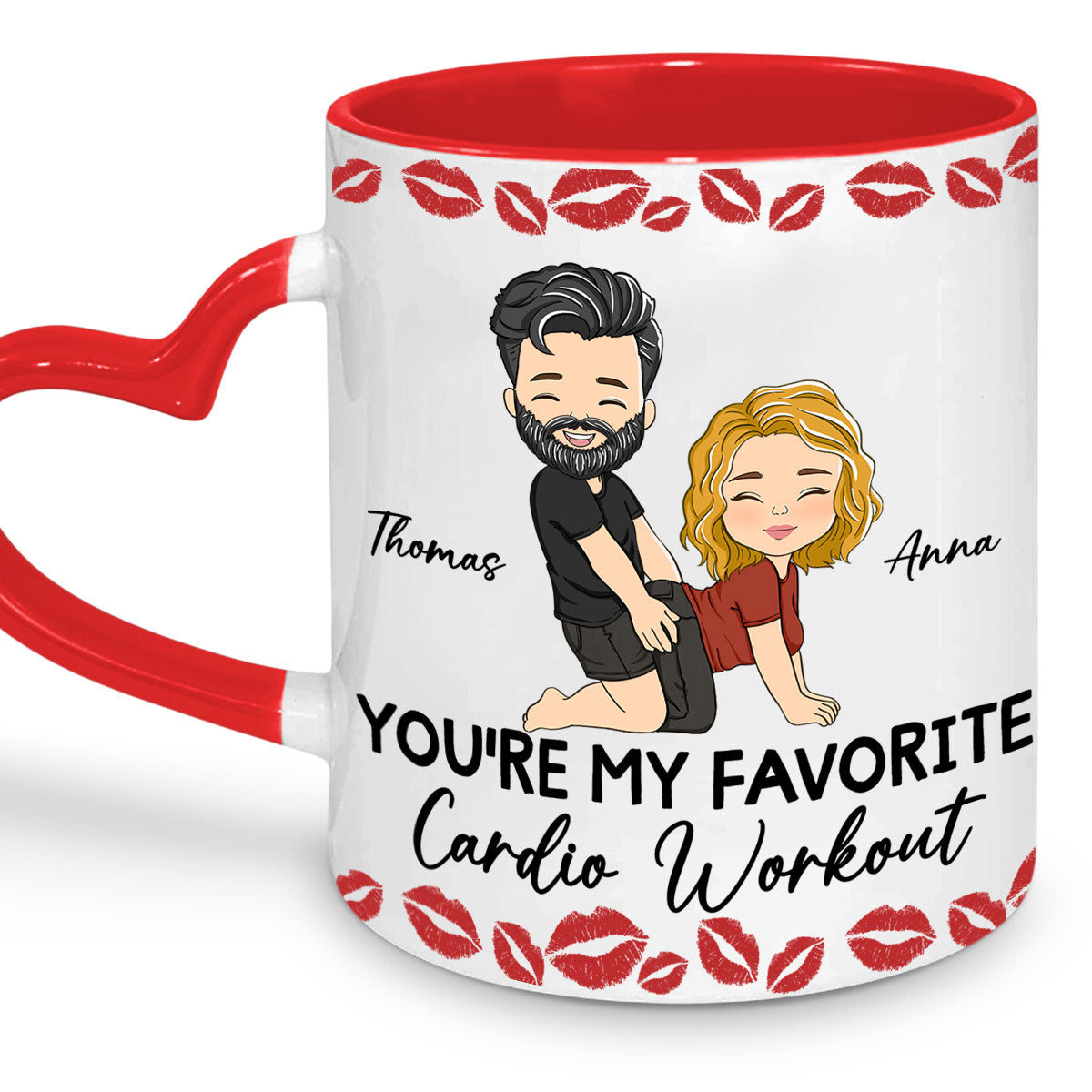 Favorite Cardio - Personalized Custom Heart Handle Mug