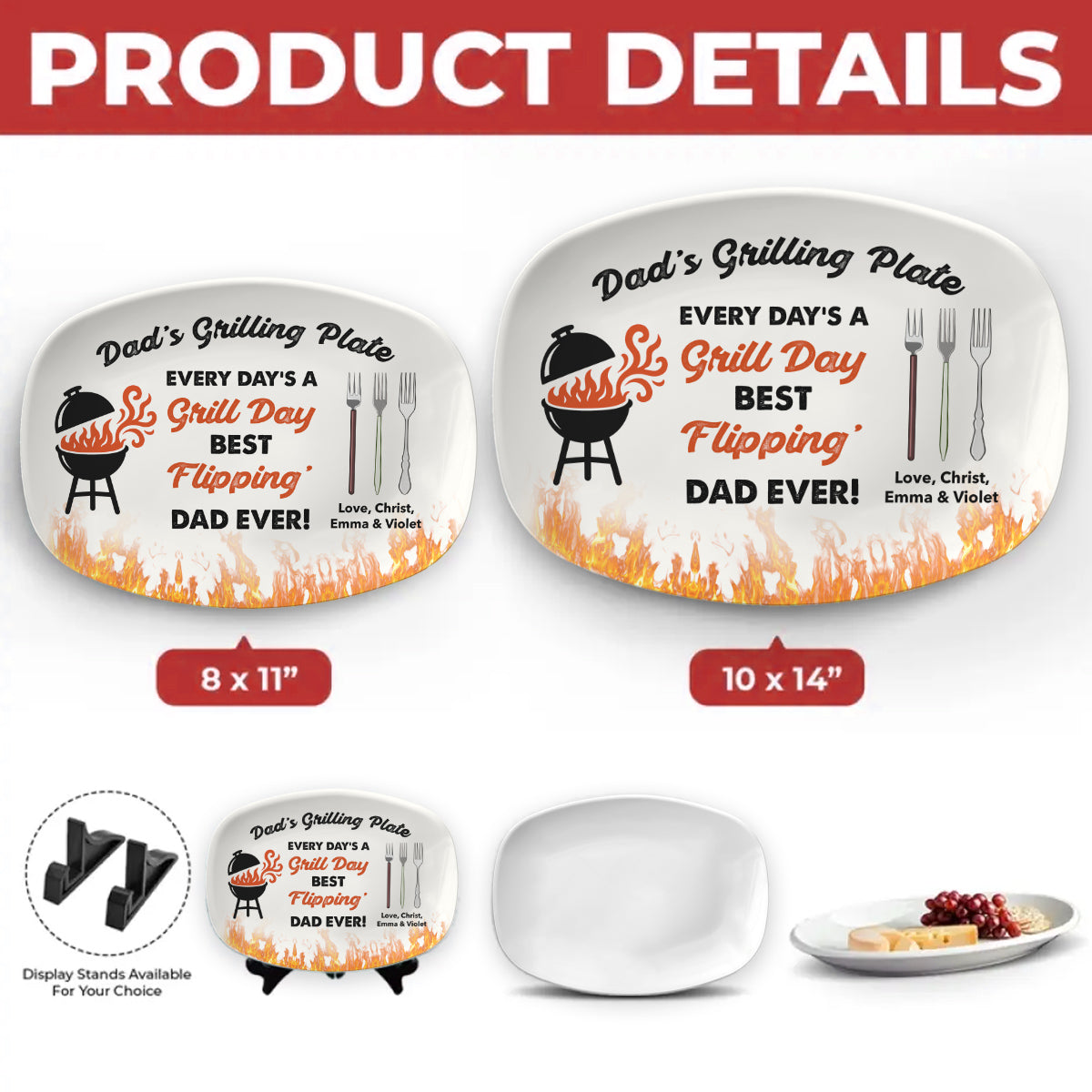 King Of The Grill - Personalized Custom Platter