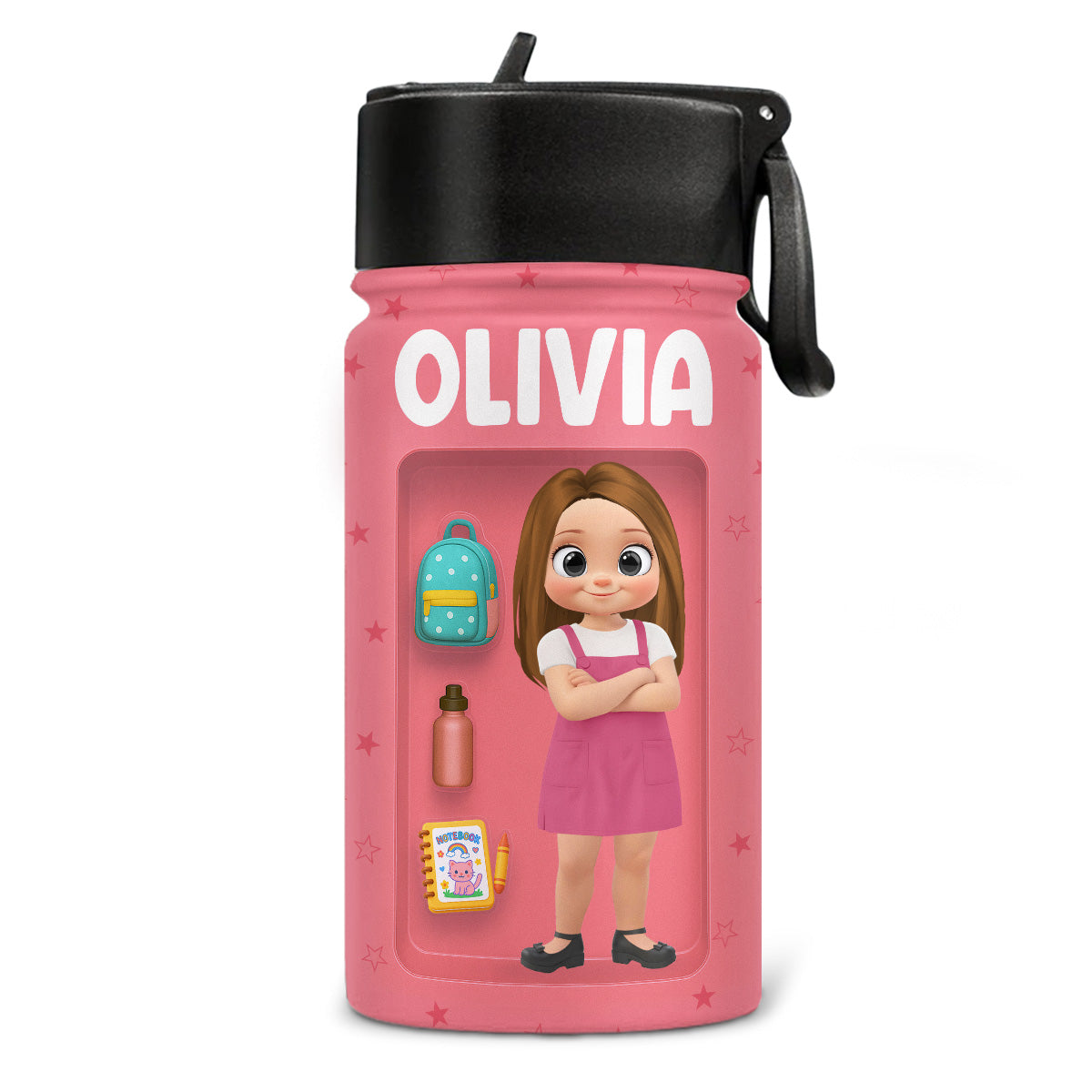 Kid Back To School - Personalized Custom Kids Water Bottle