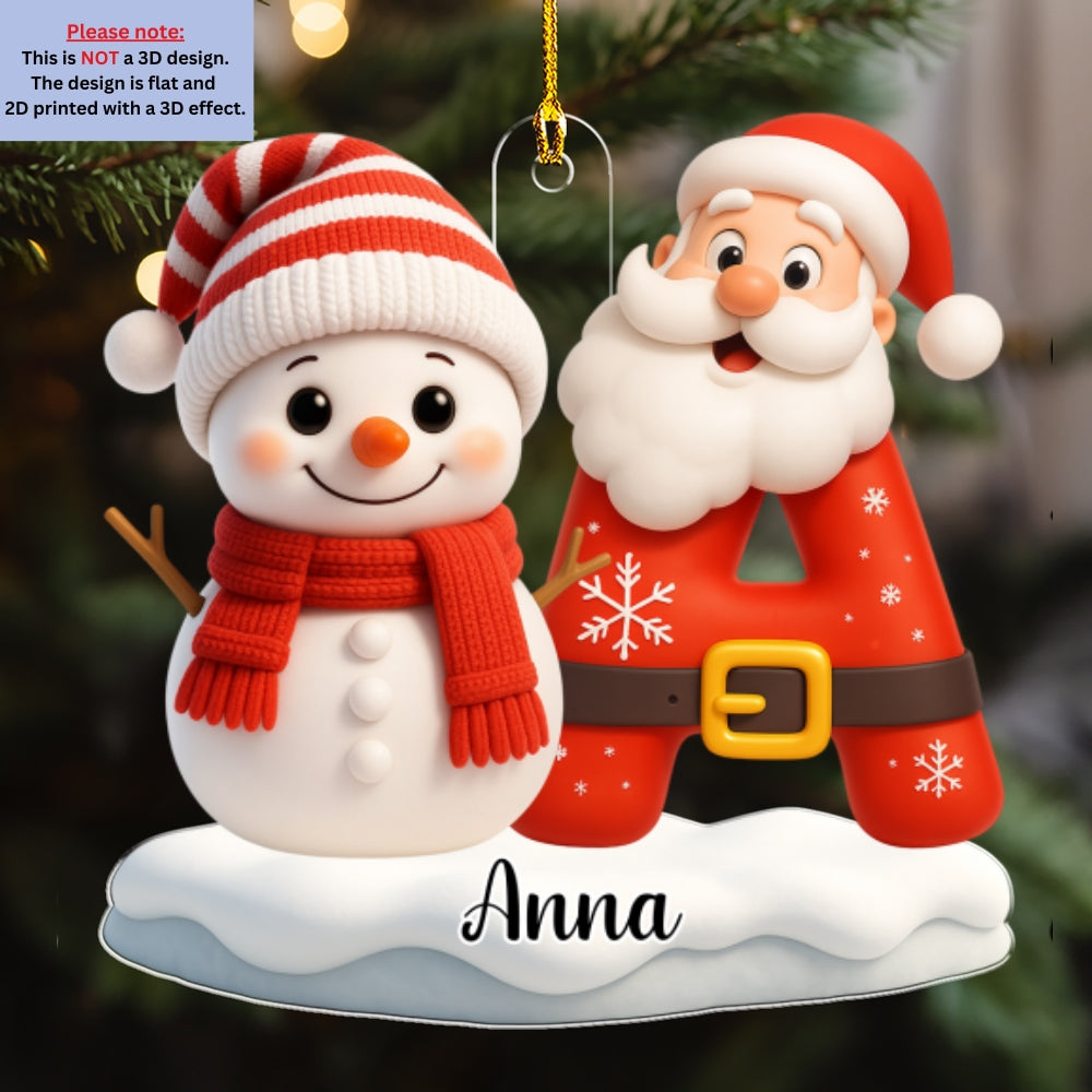 Snowman Merry Christmas - Personalized Custom Acrylic Ornament