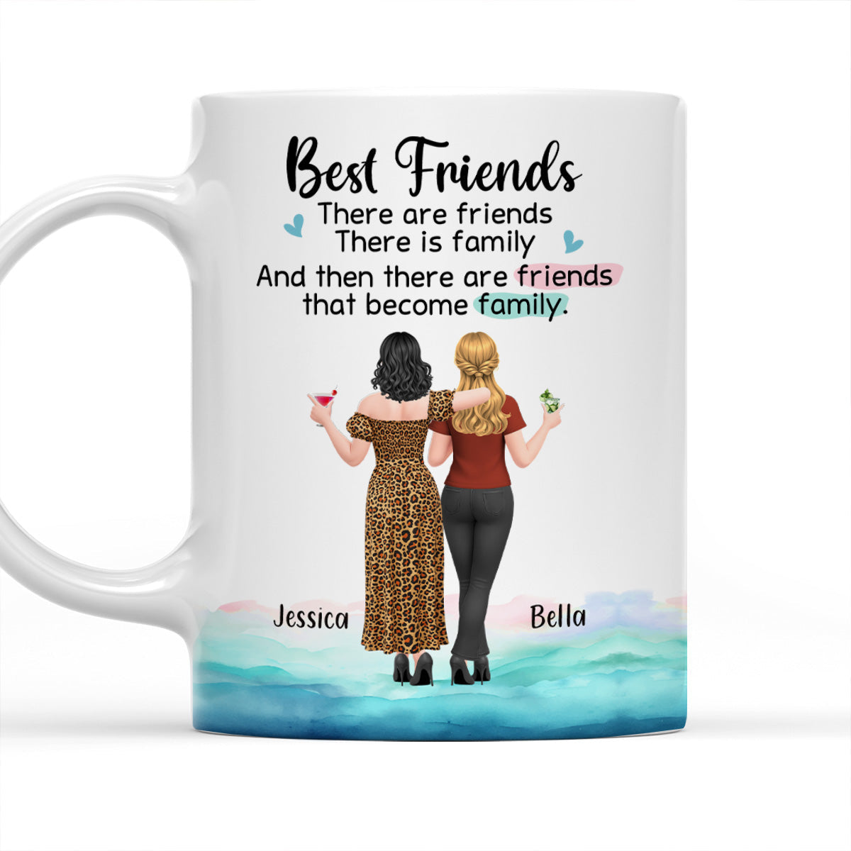 Friends Become Family - Personalized Custom Coffee Mug