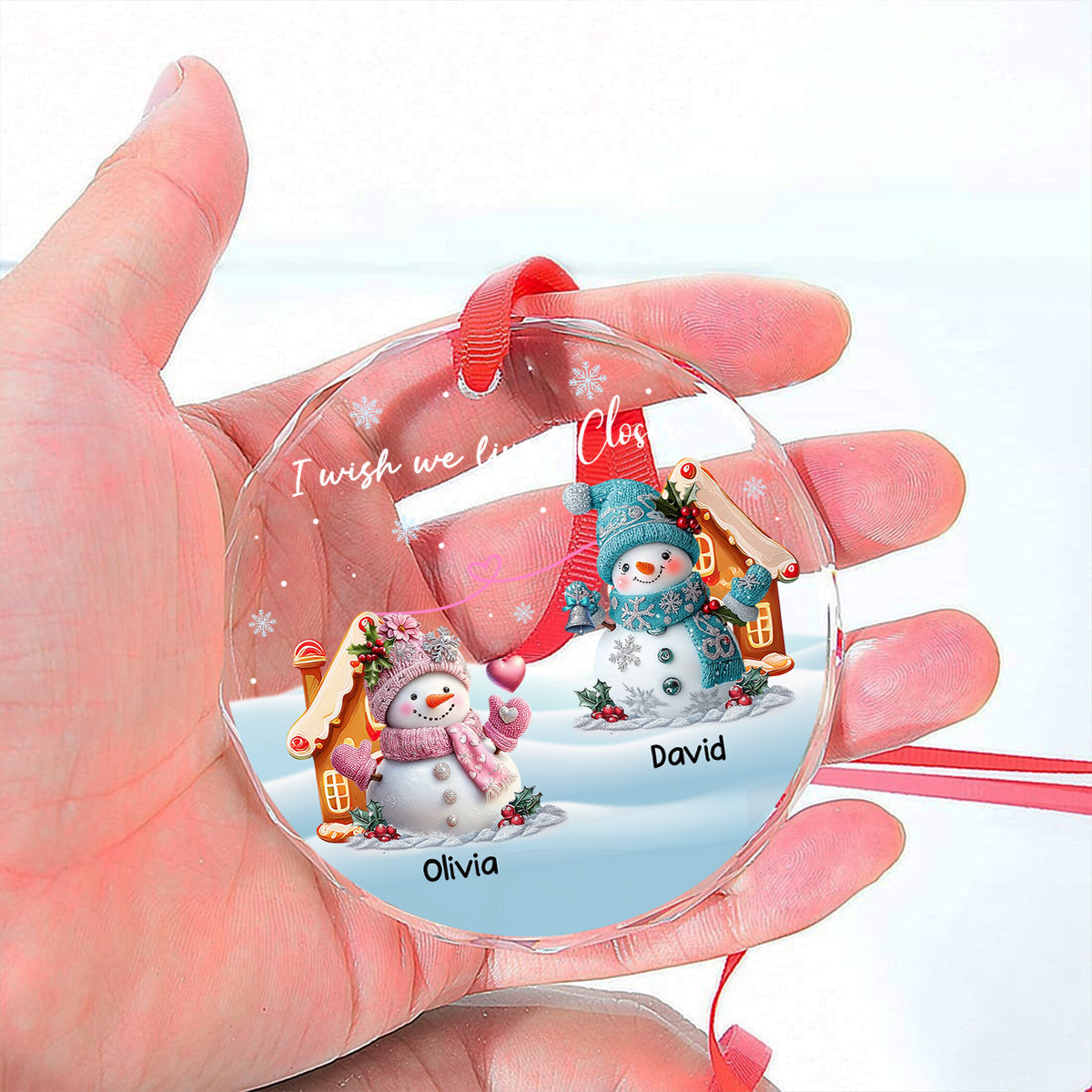 I Want Us To Be Together - Personalized Custom Glass Ornament