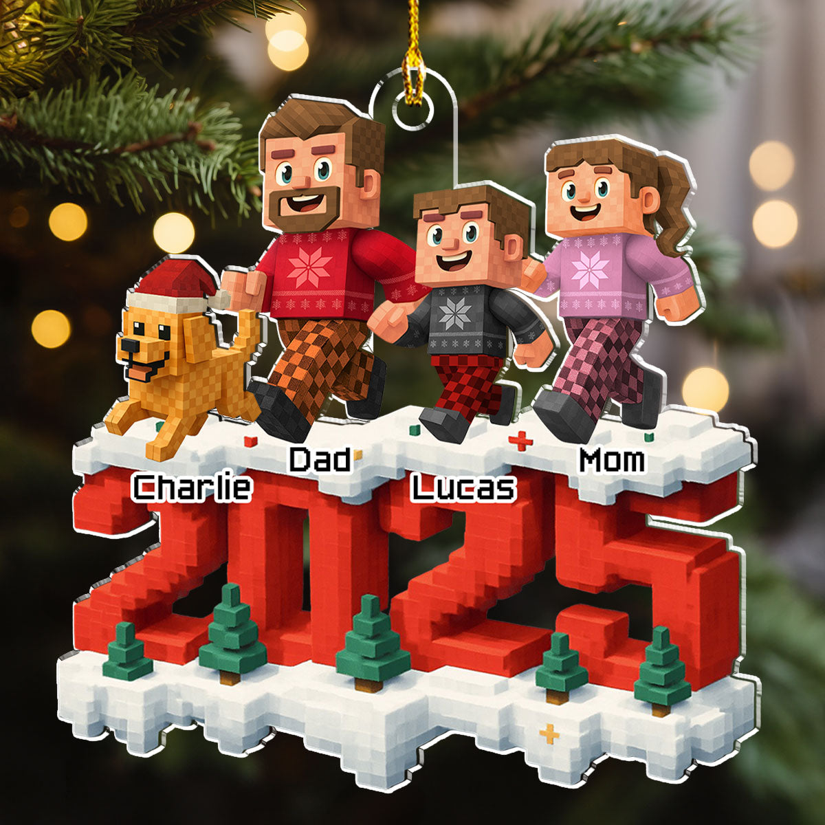 All Of Us In This Year - Personalized Custom 3D Effect Acrylic Ornament