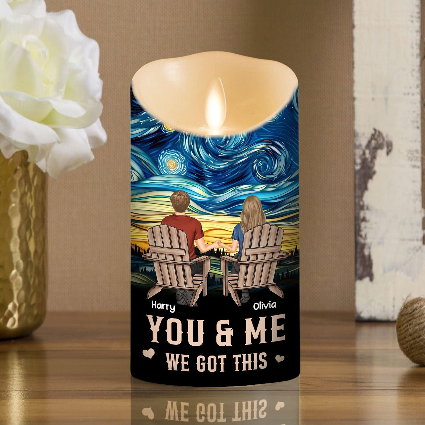 You And Me We Got This - Personalized Custom LED Candle