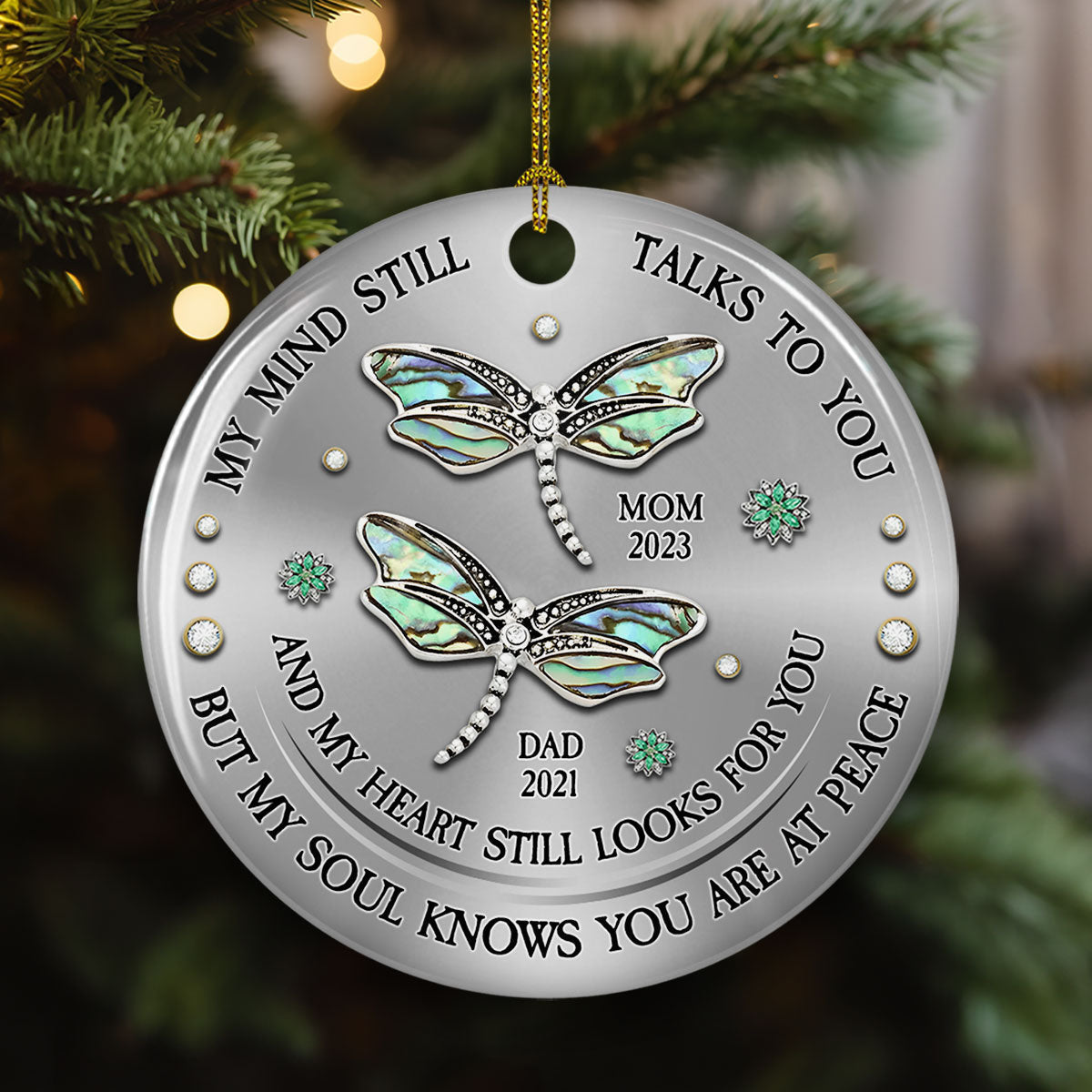 My Mind My Heart My Soul- Personalized Custom Ceramic Ornament