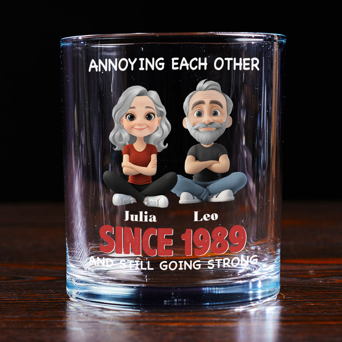 Together Forever - Personalized Custom Whiskey Glass