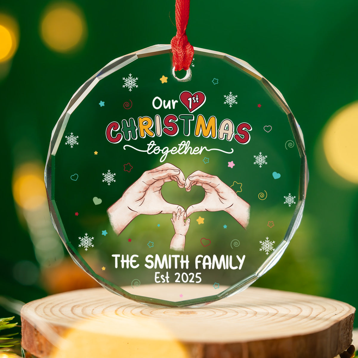 Our First Season - Personalized Custom Glass Ornament