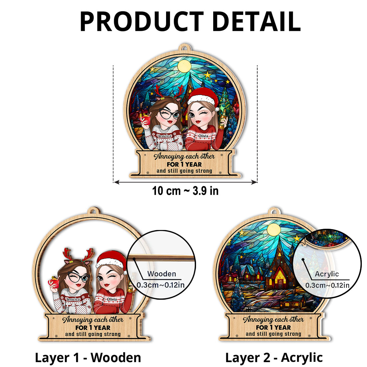 Annoying Each Other - Personalized Custom Suncatcher Ornament