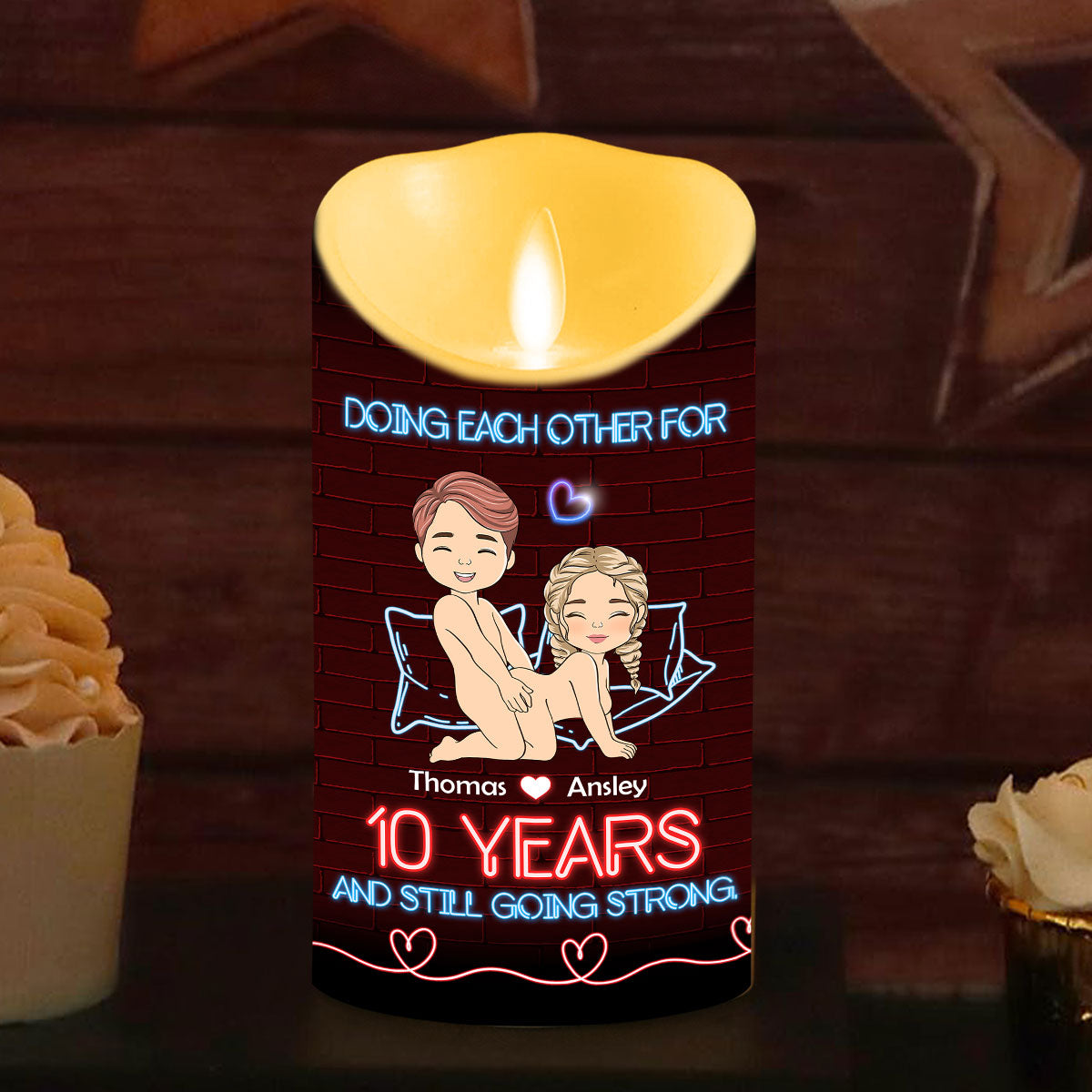 Doing Each Other For Years - Personalized Custom LED Candle