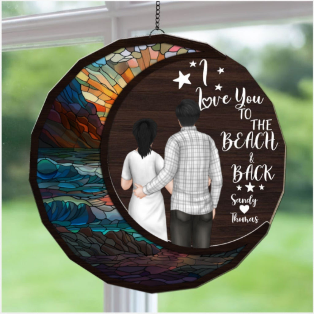 Beach & Back - Personalized Custom Suncatcher
