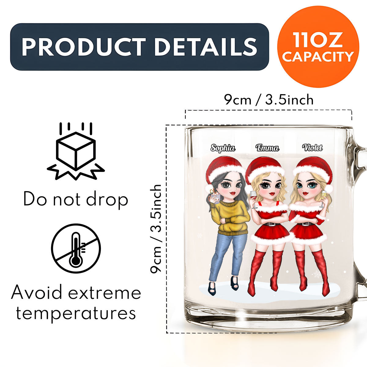 Punch Bitch - Personalized Custom Glass Mug