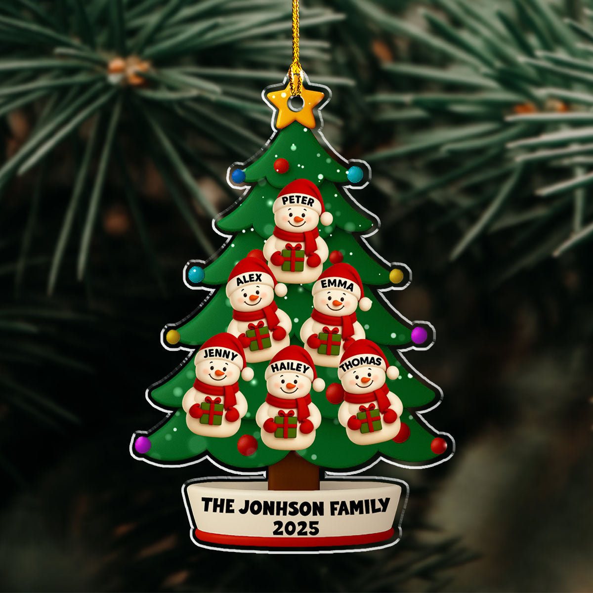 Winter Wishes Tree 2025 - Personalized Custom Acrylic Ornament