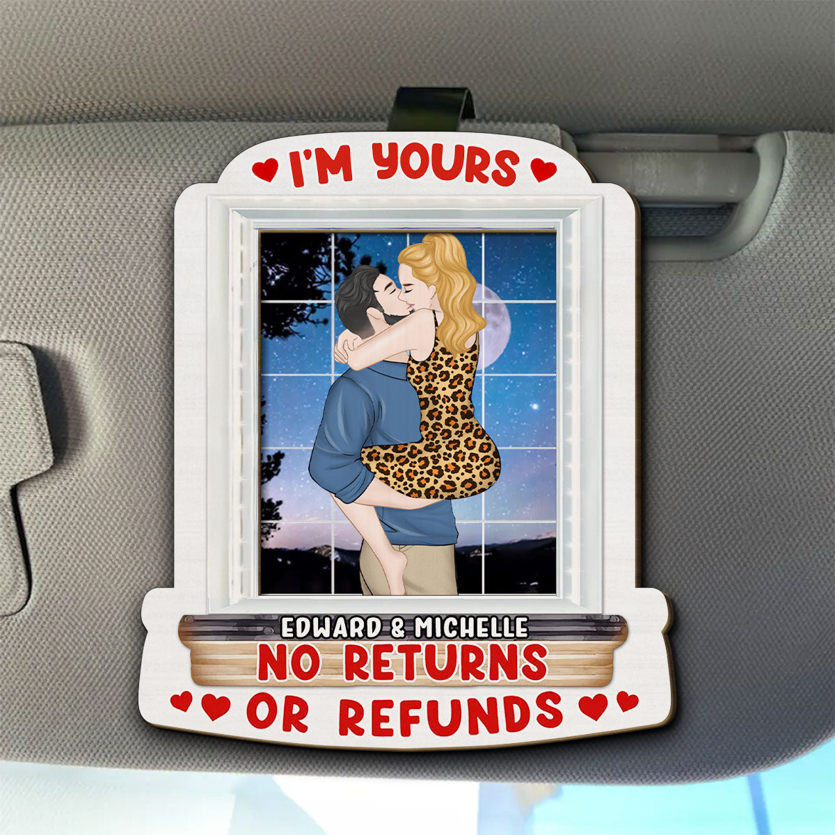 I Am Yours - Personalized Custom Car Visor Clip