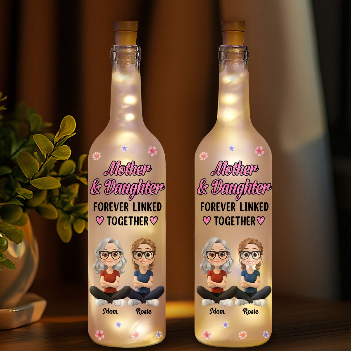 Loving Gift For Mommy - Personalized Custom Bottle Lamp