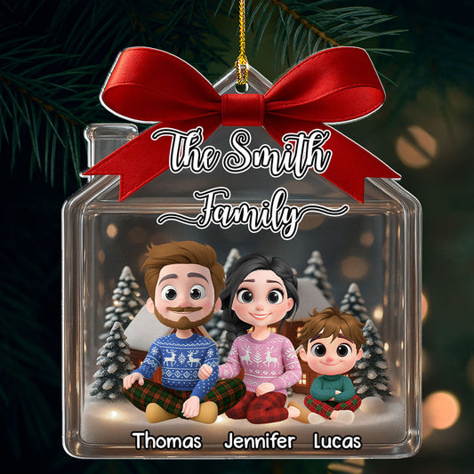 Family Home Sweet Home - Personalized Custom Acrylic Ornament