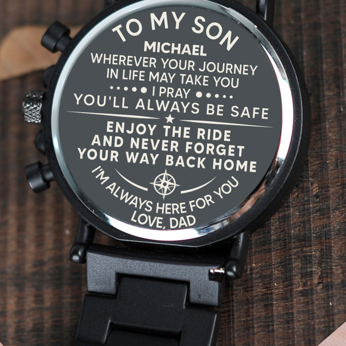 Enjoy The Ride And Never Forget - Personalized Engraved Wooden Watches GQ026
