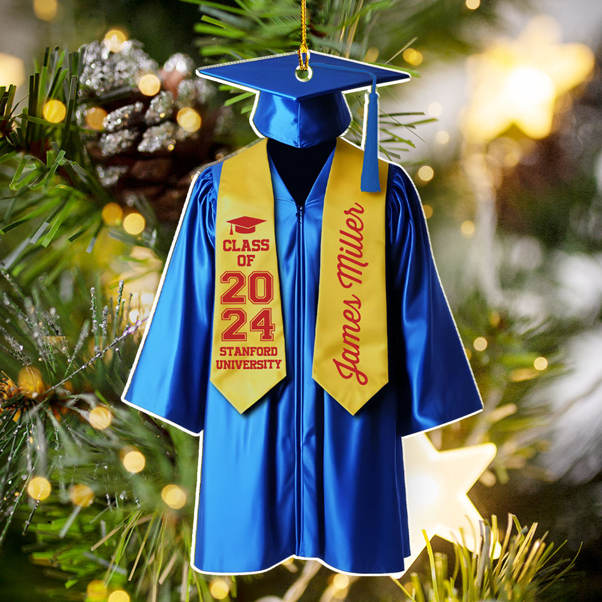Happy Graduation 2024 - Personalized Custom 3D Effect Acrylic Ornament