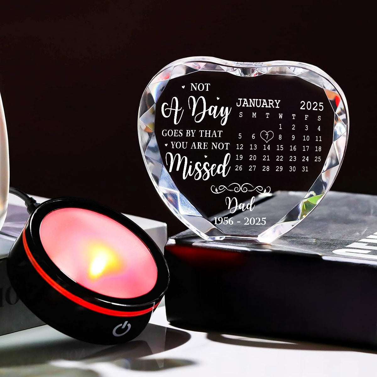 Miss You - Personalized Custom Crystal Led Light