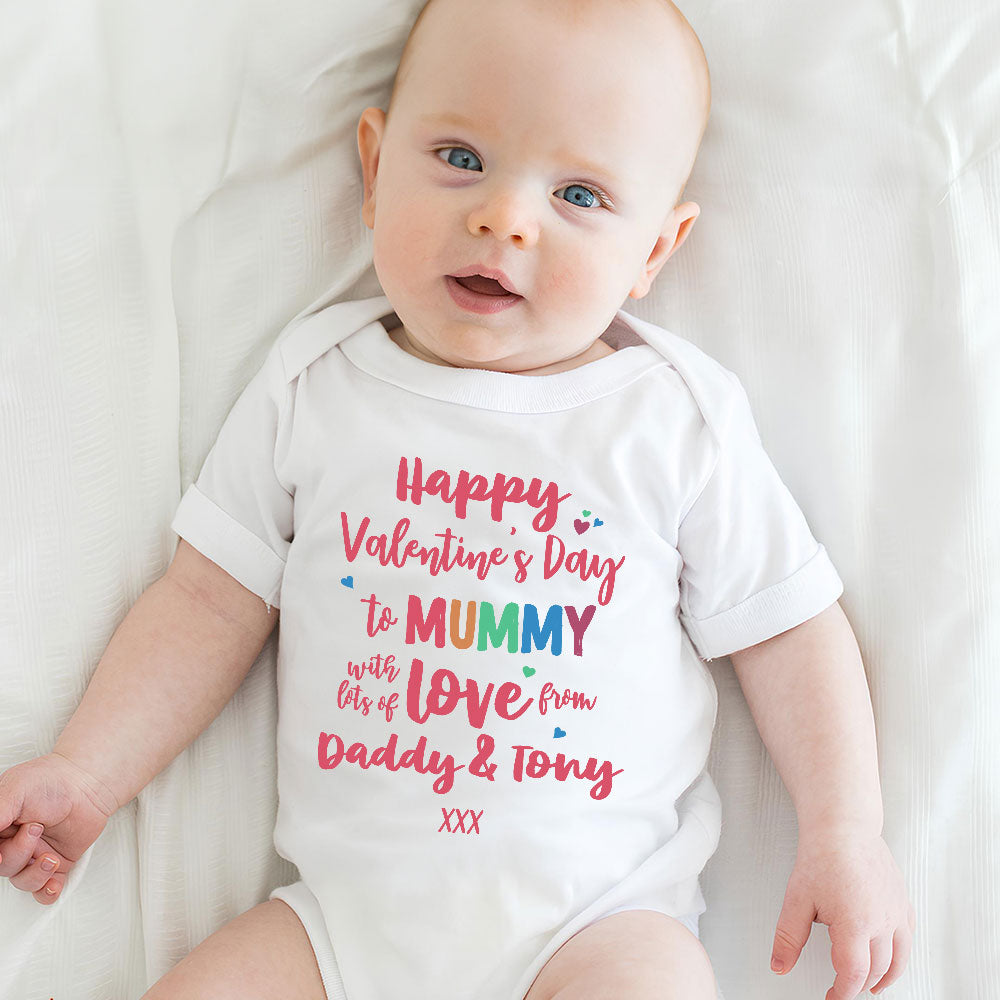 Happy Valentine's Day To The Mommy - Personalized Custom Baby Onesie