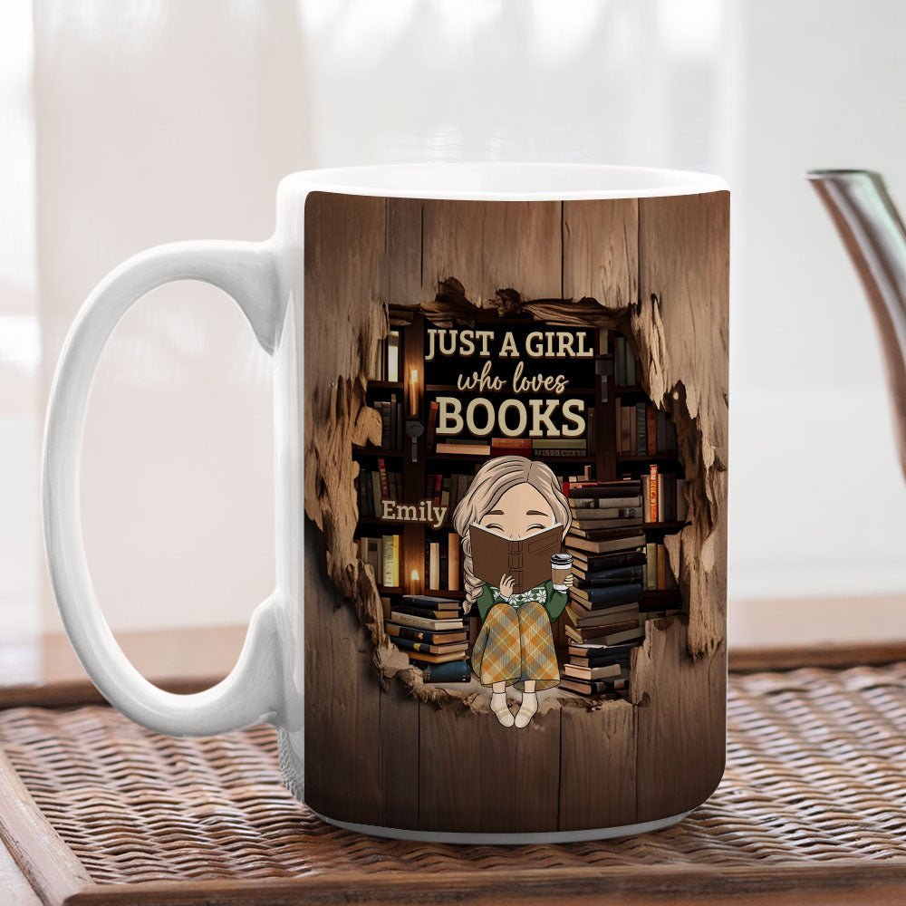 Just A Book Lover - Personalized Custom Coffee Mug