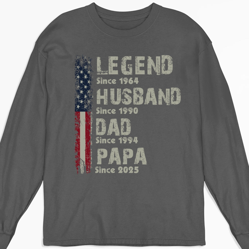 Legend Husband Dad - Personalized Custom Shirt