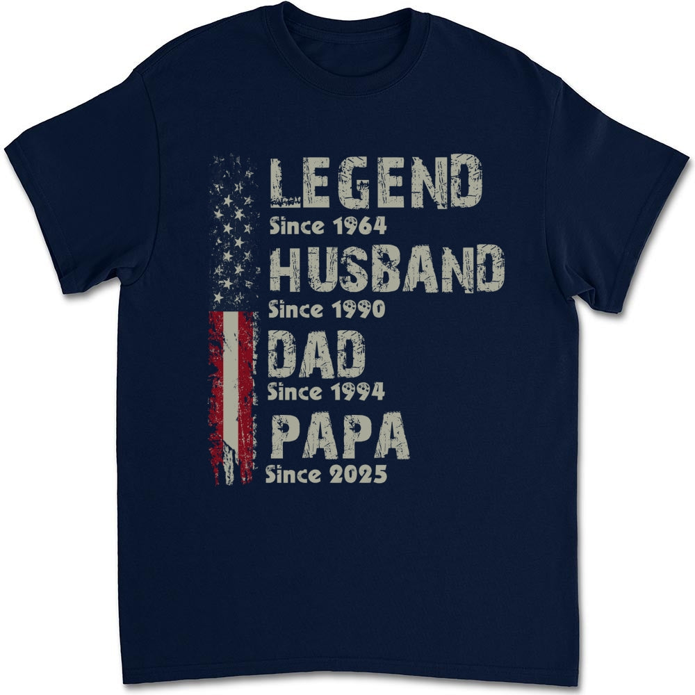 Legend Husband Dad - Personalized Custom Shirt