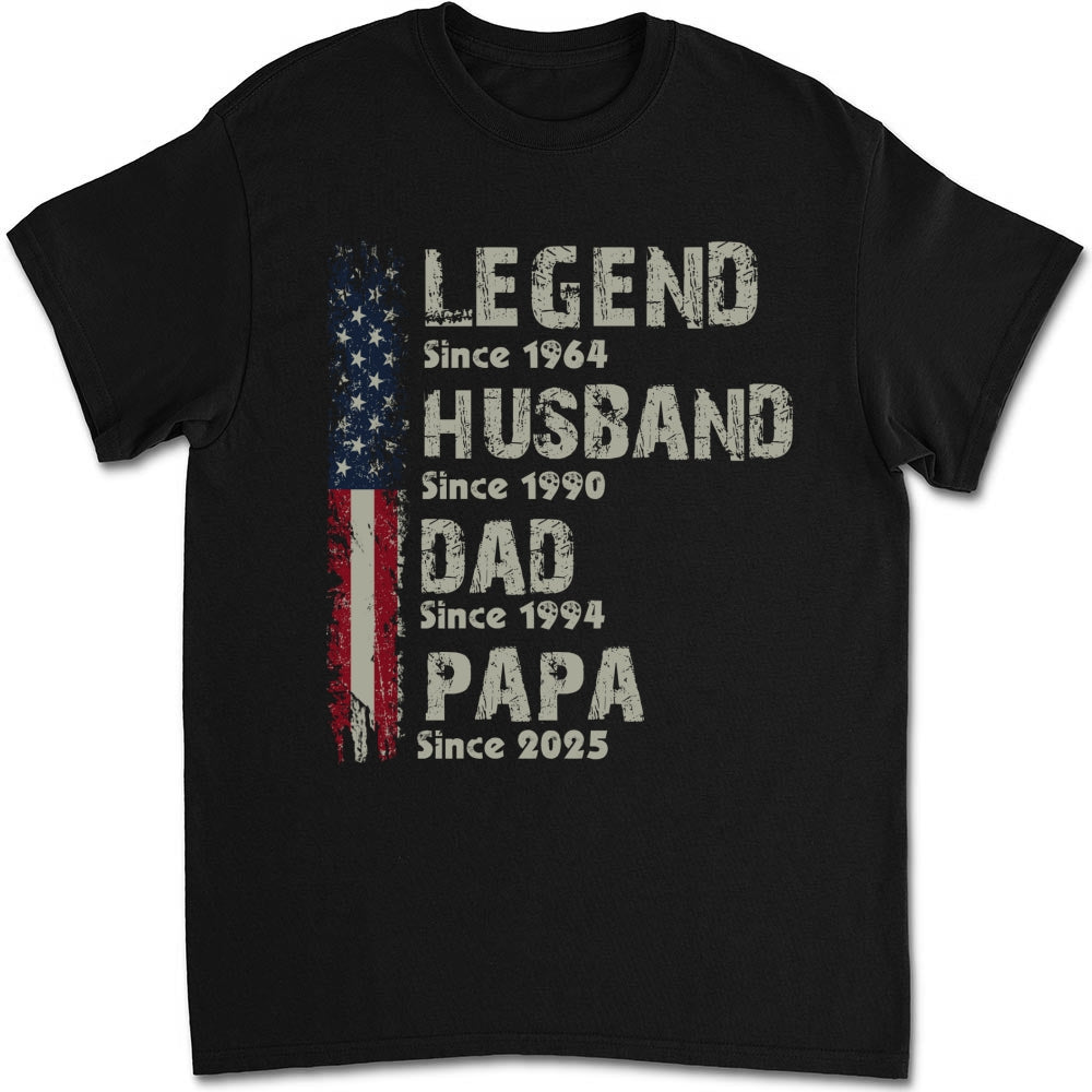 Legend Husband Dad - Personalized Custom Shirt