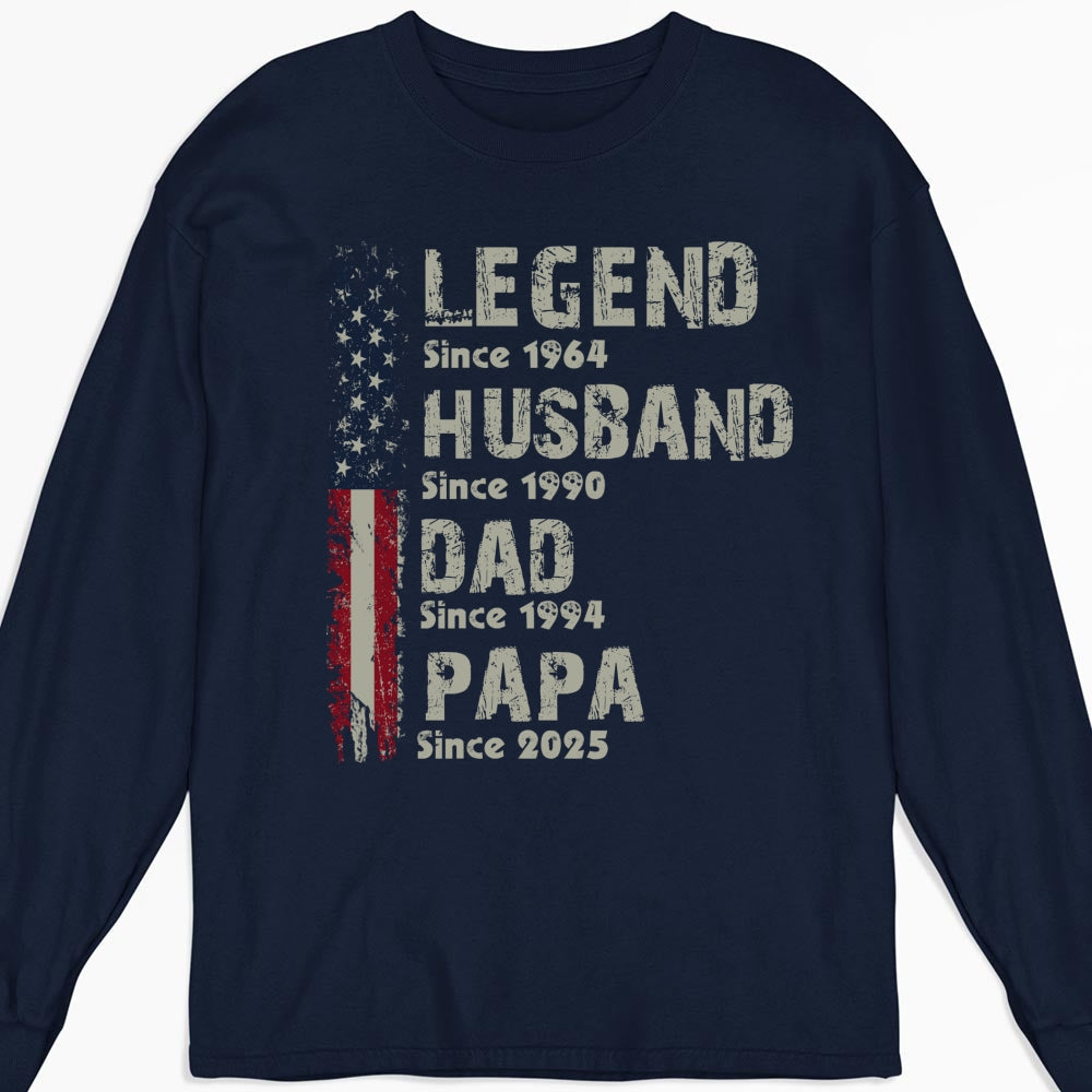 Legend Husband Dad - Personalized Custom Shirt