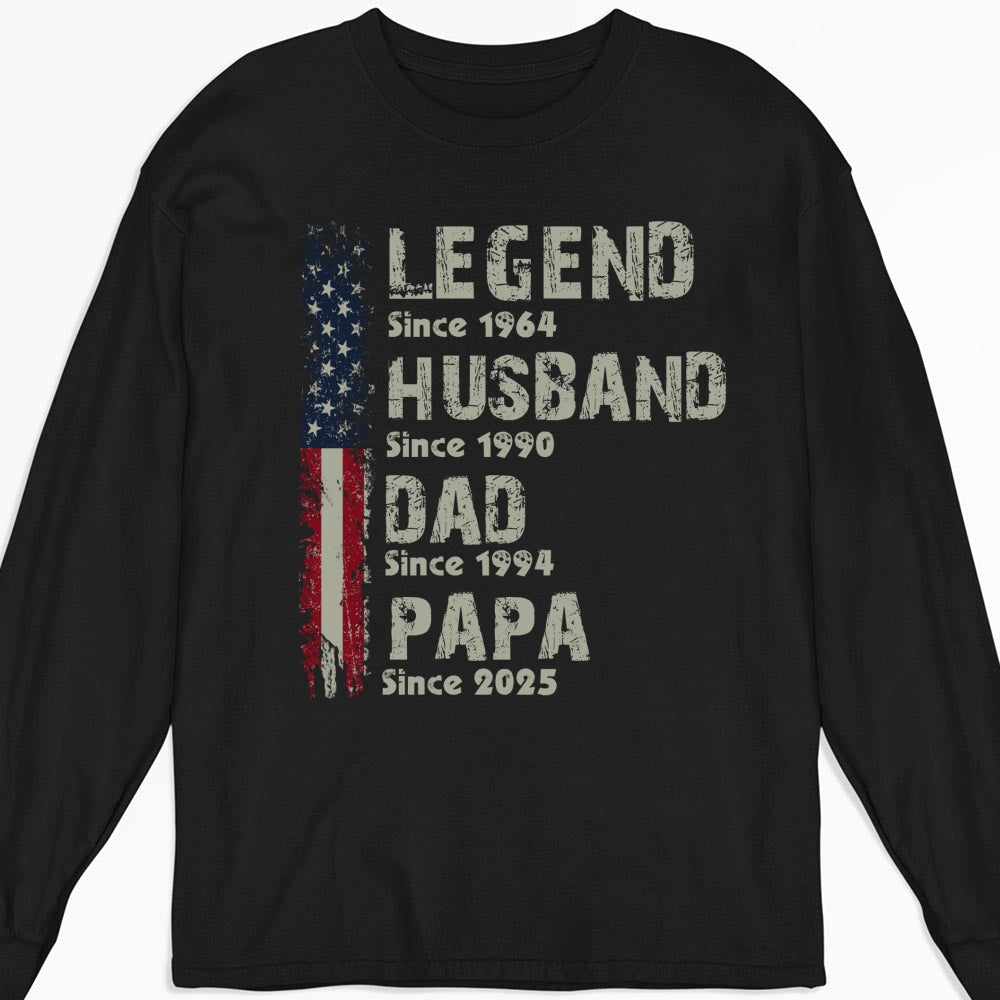 Legend Husband Dad - Personalized Custom Shirt
