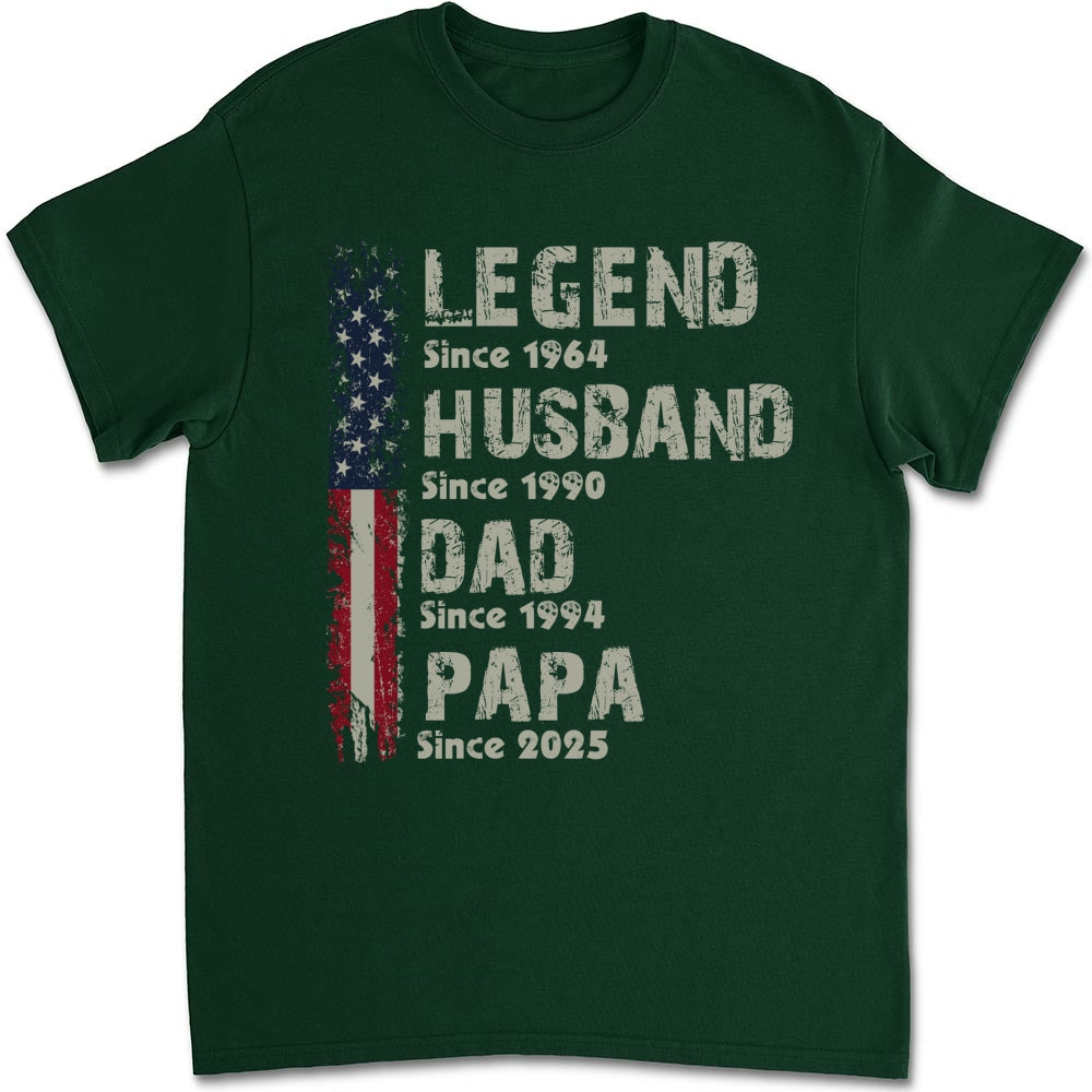 Legend Husband Dad - Personalized Custom Shirt