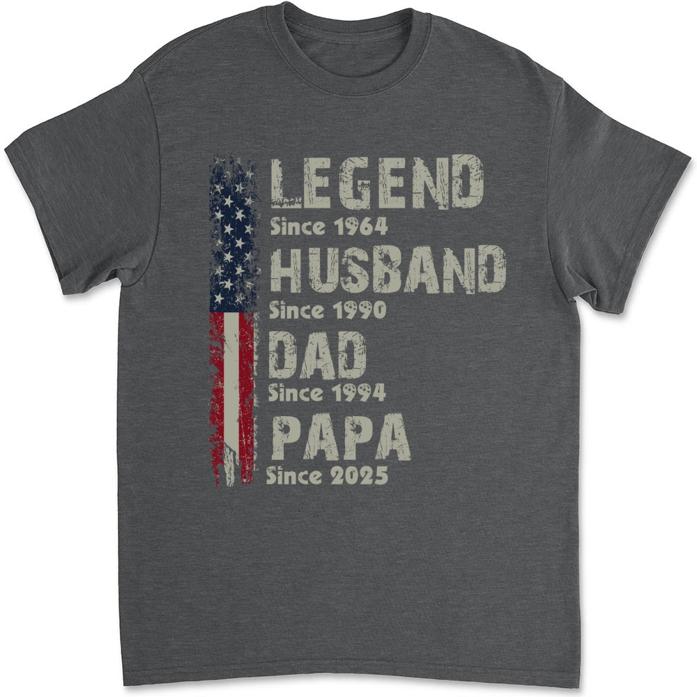 Legend Husband Dad - Personalized Custom Shirt