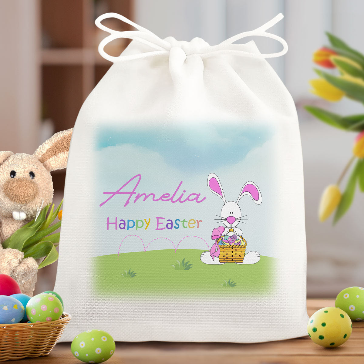 Happy Easter Colorful - Personalized Custom Favor Bag