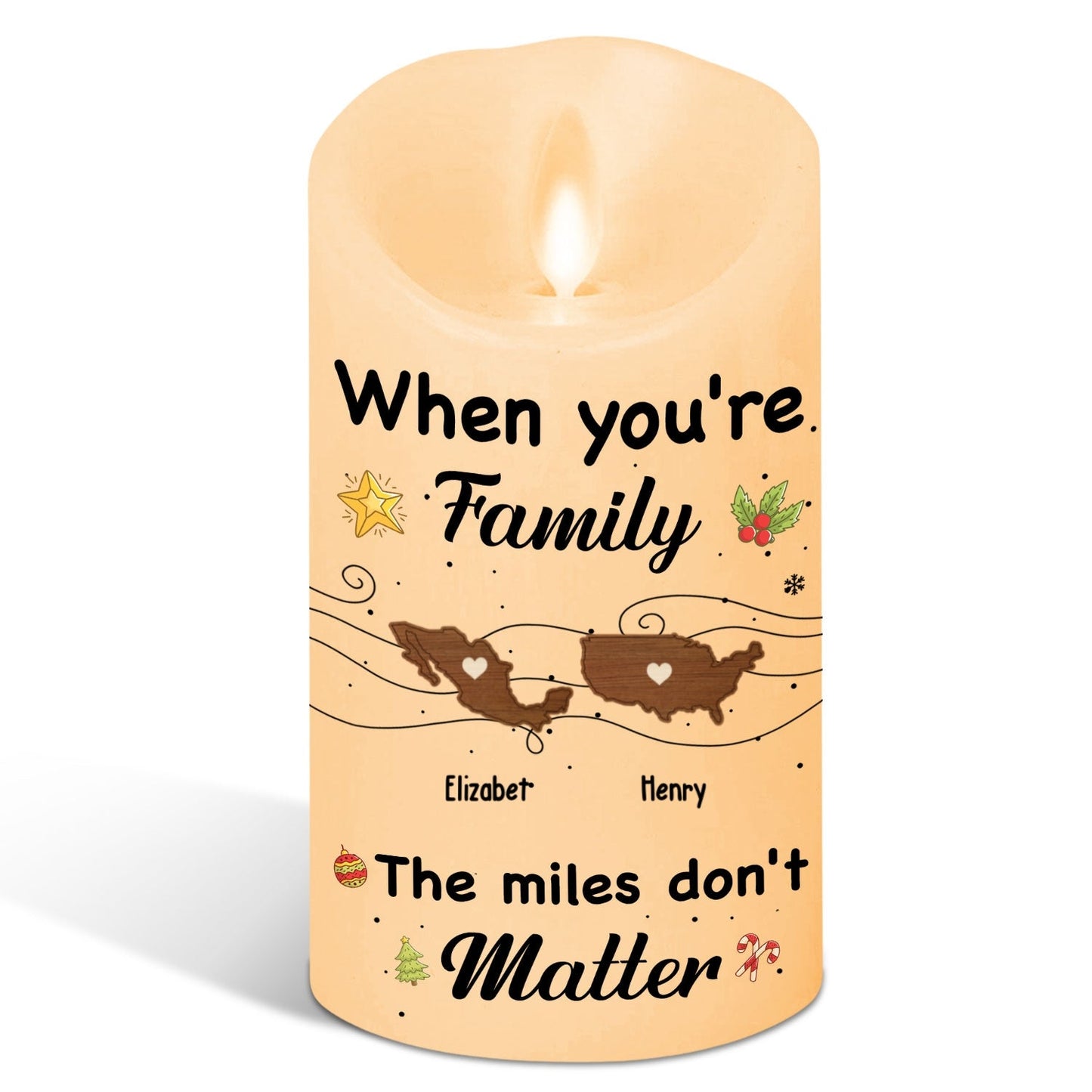 Family Forever - Personalized Custom LED Candle