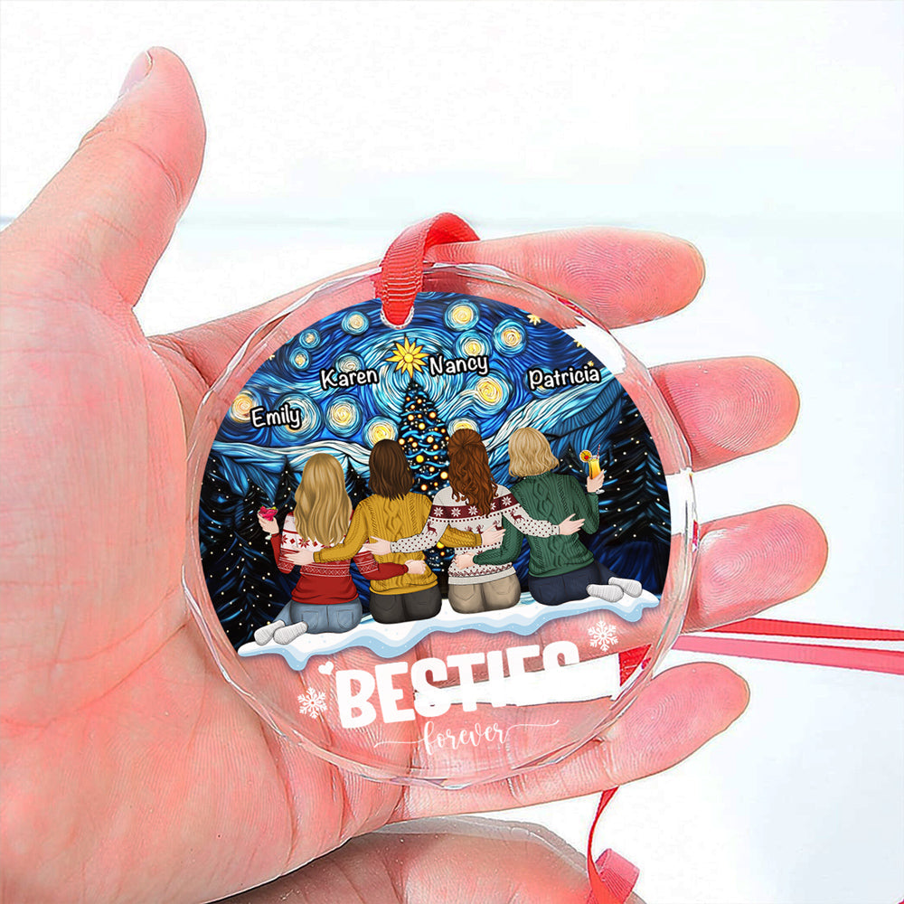 Friends Forever - Personalized Custom Glass Ornament