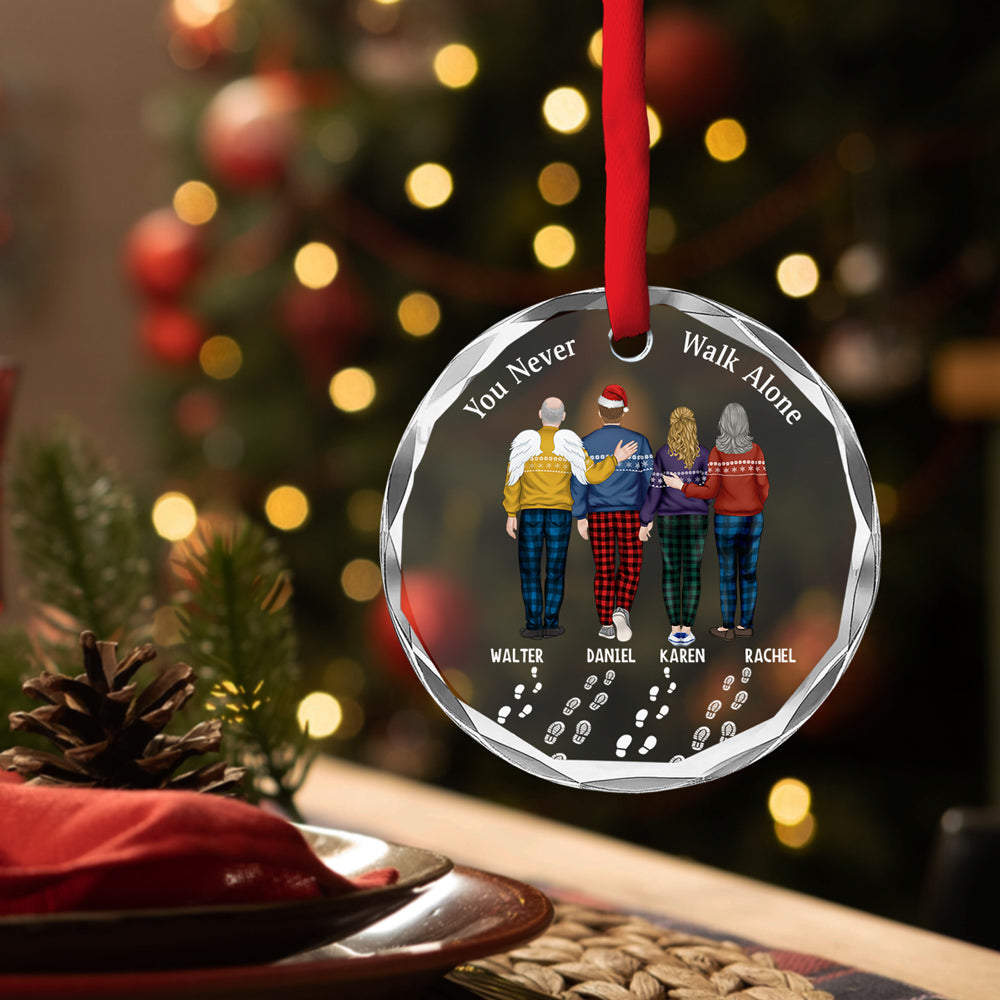 You Never Walk Alone - Personalized Custom Glass Ornament