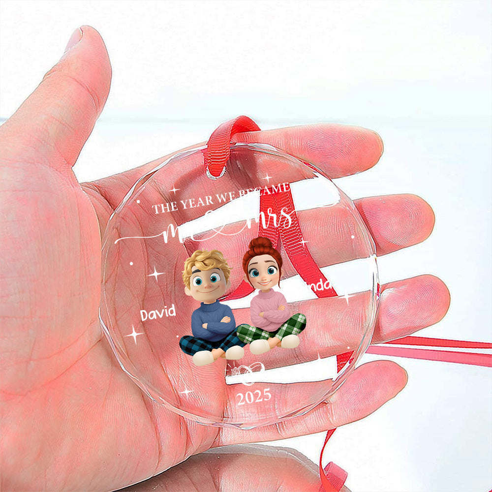 Where Our Forever Journey Began - Personalized Custom Glass Ornament