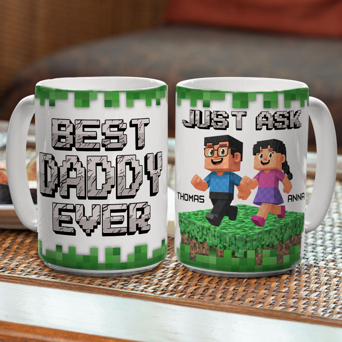 Best Papa Ever Ever - Personalized Custom Coffee Mug