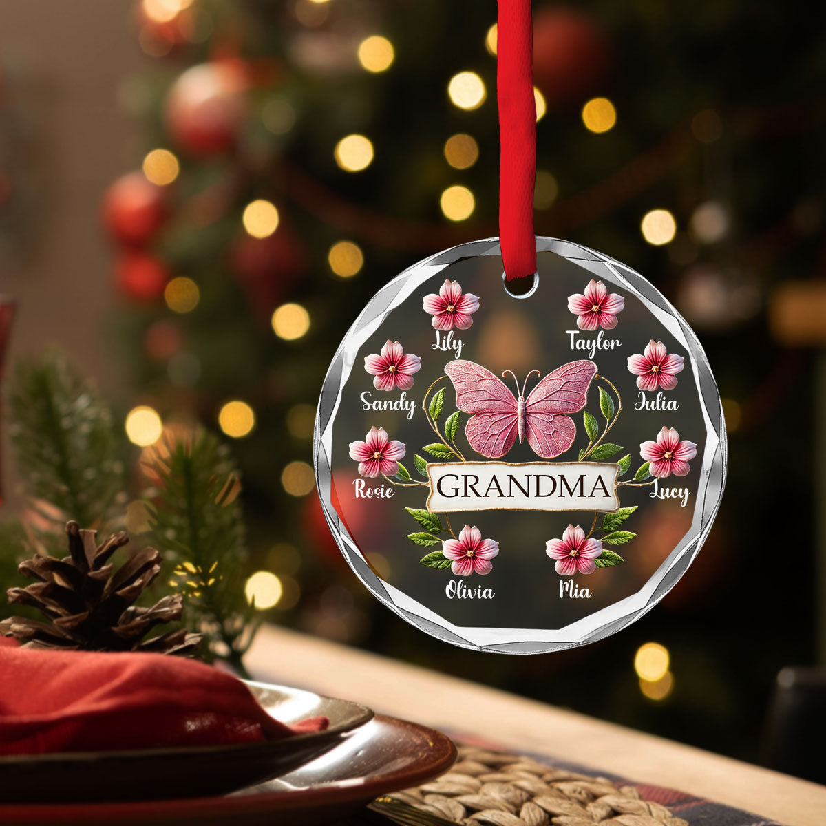 Love Being A Nana - Personalized Custom Glass Ornament