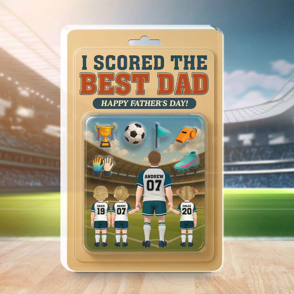 I Scored The Best Dad - Personalized Custom Acrylic Plaque