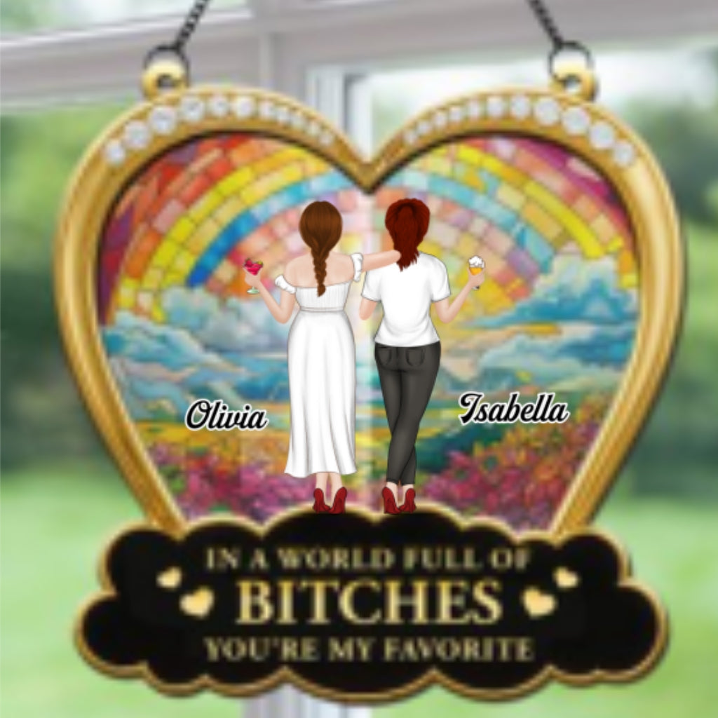 Favorite Besties - Personalized Custom Suncatcher