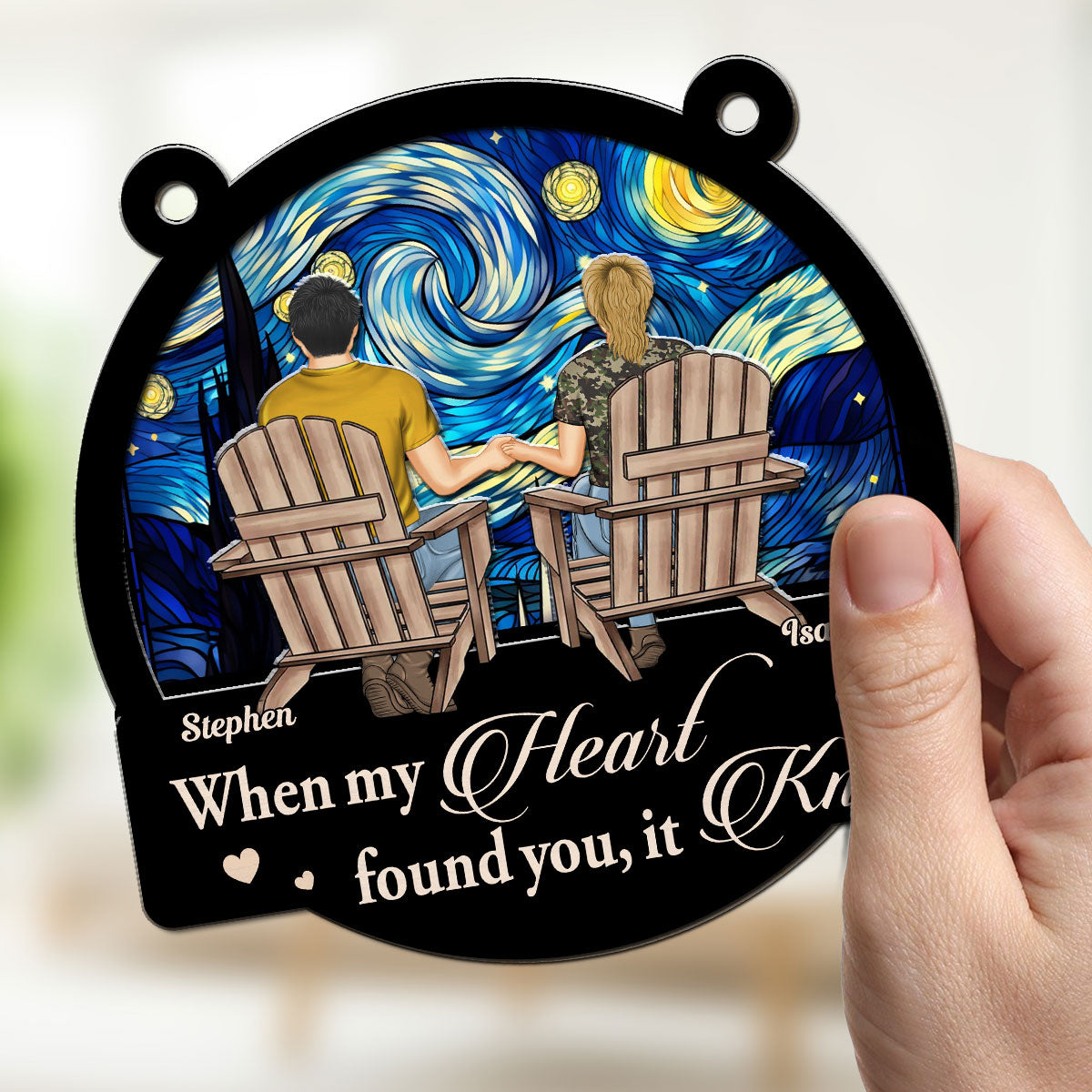 Love Began With Your Smile - Personalized Custom Suncatcher