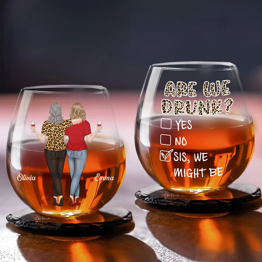 Alcohol Best Friends - Personalized Custom Wine Glass