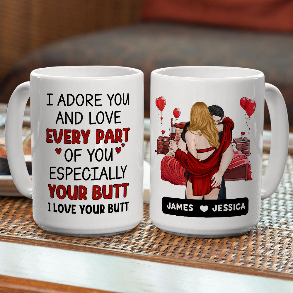 Adore You, Especially Your Butt - Personalized Custom Coffee Mug
