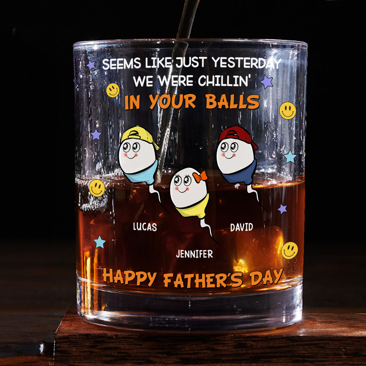 We Were Chilling - Personalized Custom Whiskey Glass