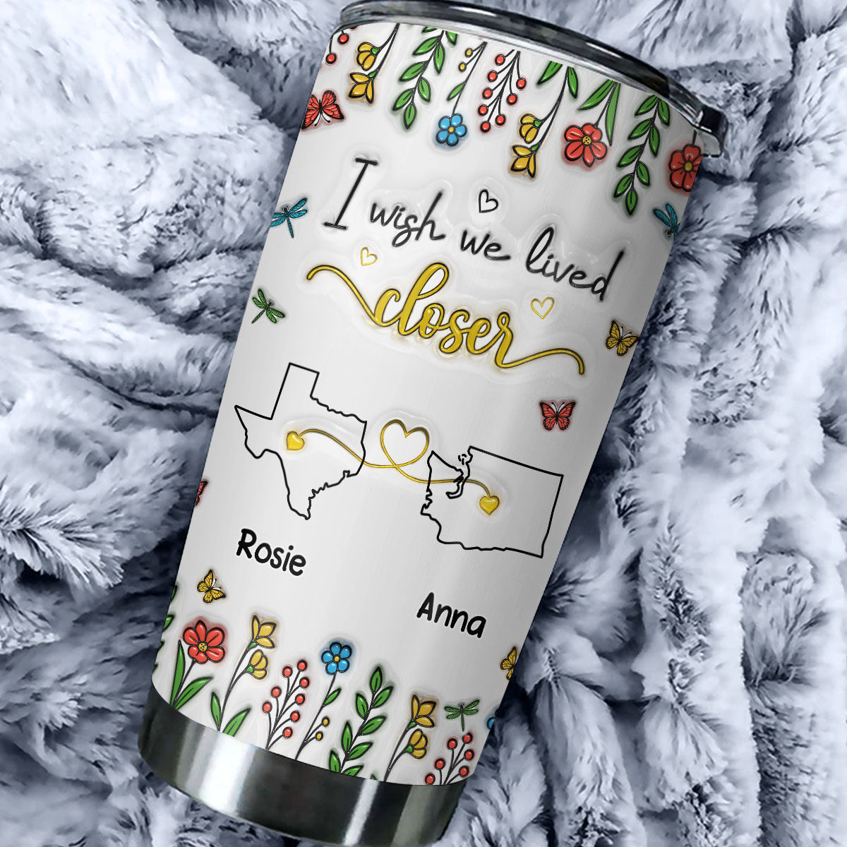 Wish You Were Close To Me - Personalized Custom 3D Inflated Effect Tumbler