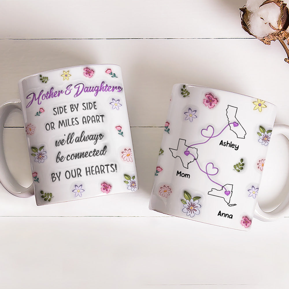 Mom And Daughter Unbreakable Bond - Personalized Custom 3D Inflated Effect Mug