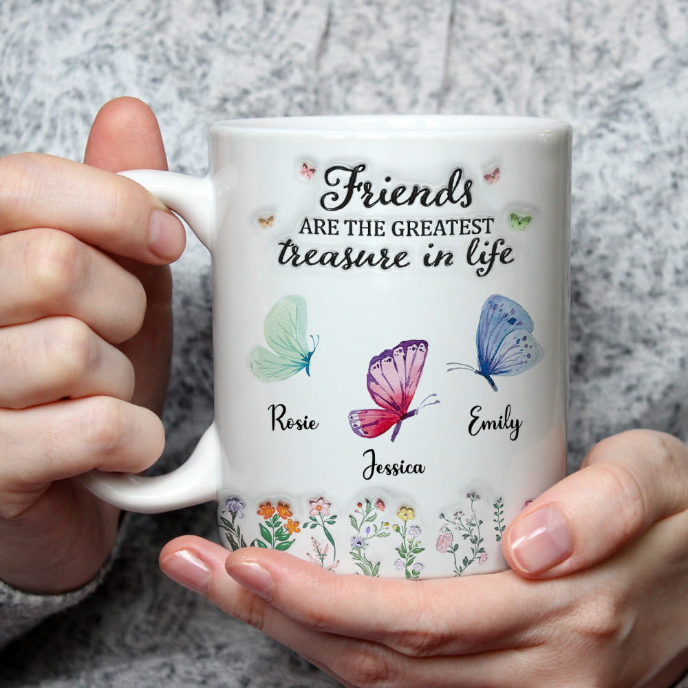 Friends Are Blessings Forever True - Personalized Custom 3D Inflated Effect Mug