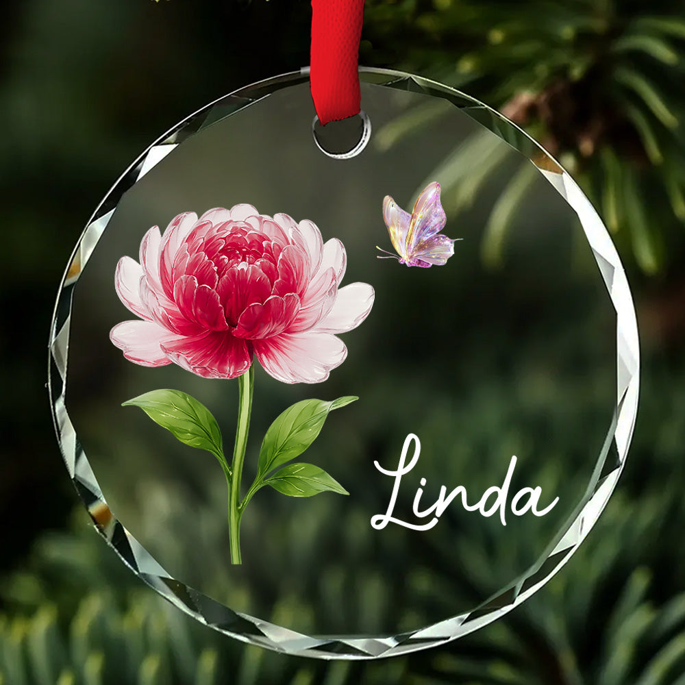 Flowers Lover - Personalized Custom Glass Ornament