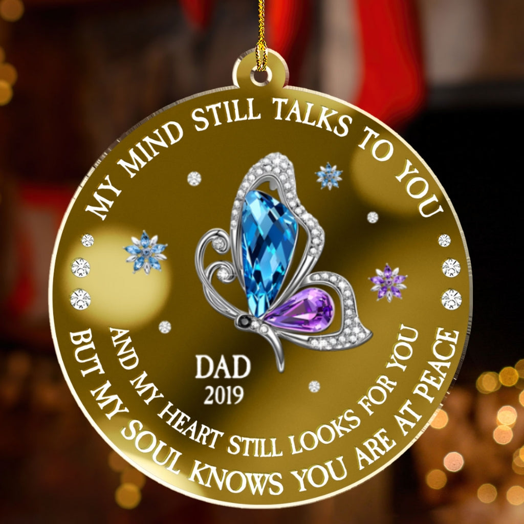 My Soul Knows You Are At Peace - Personalized Custom Mirrored Acrylic Ornament